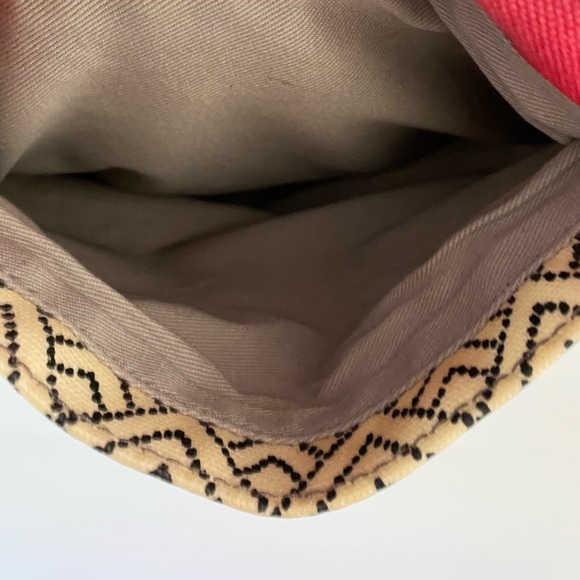 Fossil Boho Mixed Print Canvas Crossbody Purse with Leather Accents - Picture 5 of 9